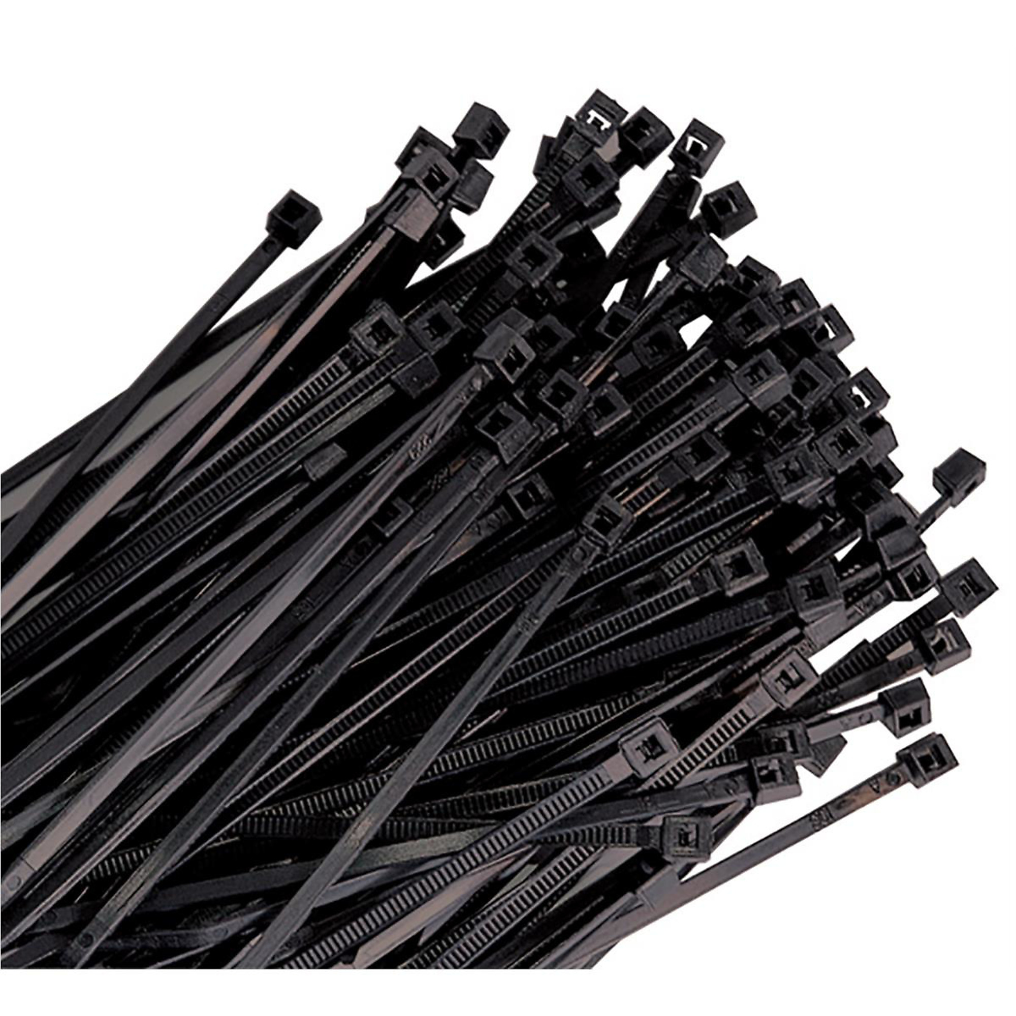 K Tool International Cable Zip Ties — 4in., 18-Lb. Tensile Strength, Black, 100 Pcs, Model# KTI78040